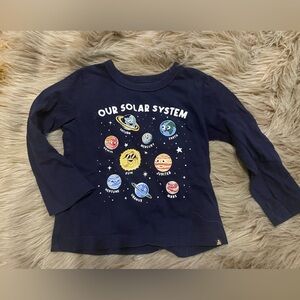 Gap toddler Navy Blue Solar System Shirt great condition